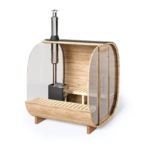 2-2.3 m Lasisauna cube 4 hengelle